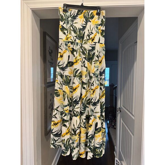 Charlie Paige Strapless Gauze Sundress Boho Beach Maxi Dress Size L - Picture 3 of 4